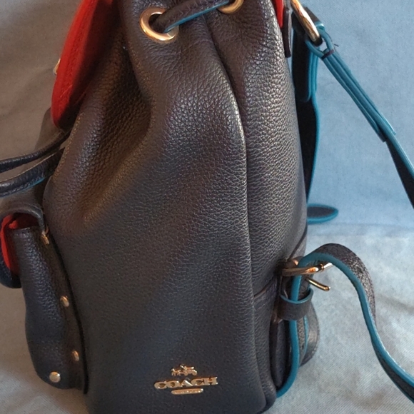 Coach colorblock pebble leather mini backpack - Picture 3 of 8